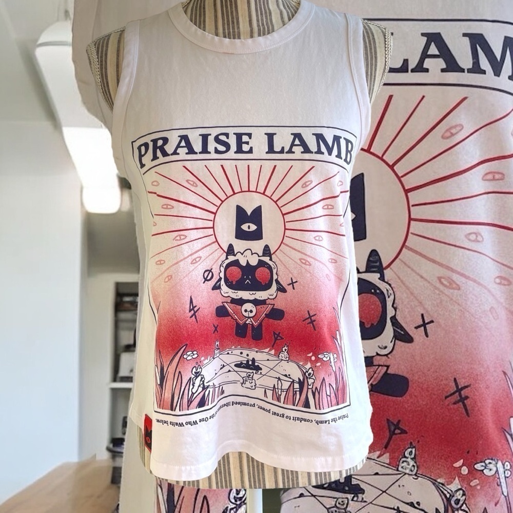 Praise Lamb tank top, size S, 100% cotton, like new, no stars